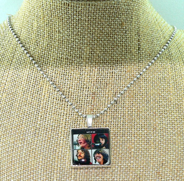 The Beatles Necklace Altered Art Necklace Gifts for Music Lovers The Fab Four Beatles Altered Art Necklace