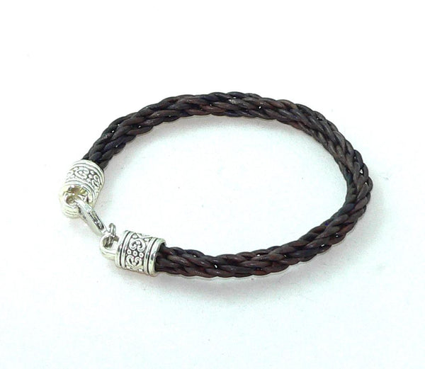 Handcrafted Genuine Leather Bracelet Silver Beaded Design for Men | Stylish Leather Jewelry Accessory Unisex Leather Bracelet