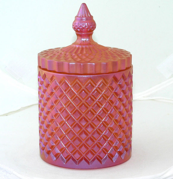 Peach Rose Colored Jar: Handcrafted Decorative Storage for Bedroom, Bathroom & Gift Giving