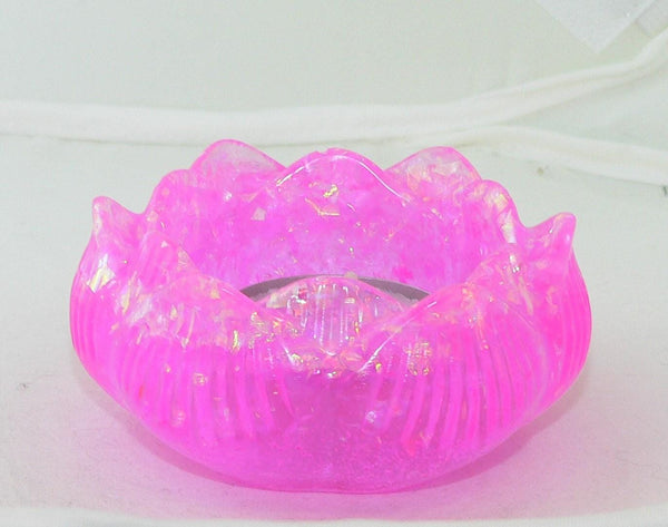 Handmade Pink Lotus Tealight Holders: Unique Floral Candle Set for Home Decor, Gifts & Ambiance