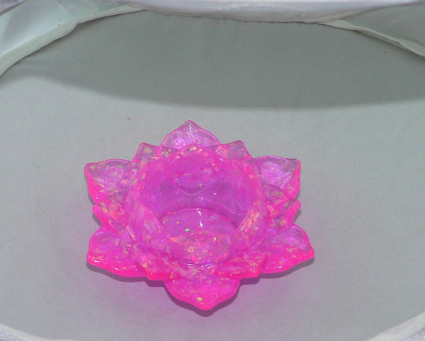 Handmade Pink Lotus Tealight Holders: Unique Floral Candle Set for Home Decor, Gifts & Ambiance