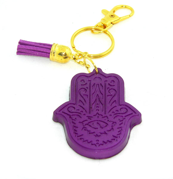 Hamsa Yoga Chakra Resin Keychain Purse Charm Backpack Charm