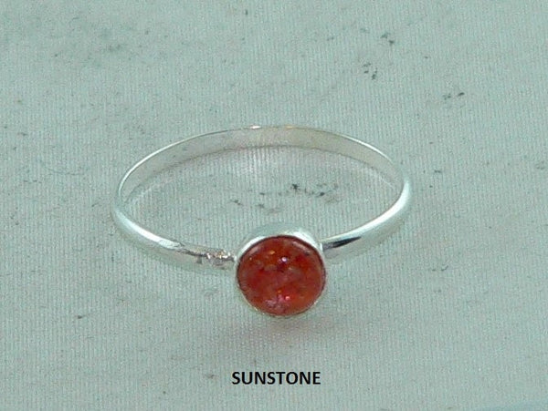Handcrafted 6mm Arizona Turquoise Sterling Silver Stackable Ring - Artisan Jewelry (Sizes 6-9)