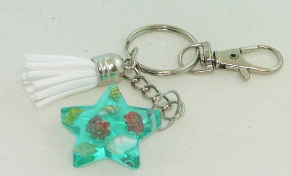 Nautical Seashell Star Keychain: Resin Purse Charm & Beach-Inspired Backpack Accessory