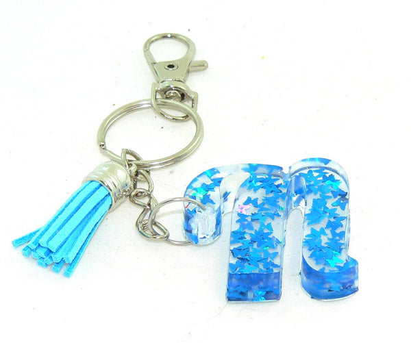 Personalized Holographic Butterfly Confetti Resin Keychain: Initial Charm for Bags Accessories