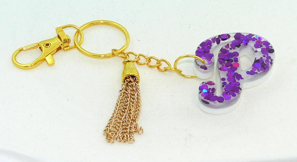 Personalized Holographic Confetti Keychain: Glittery Bag Charm for Purse or Backpack