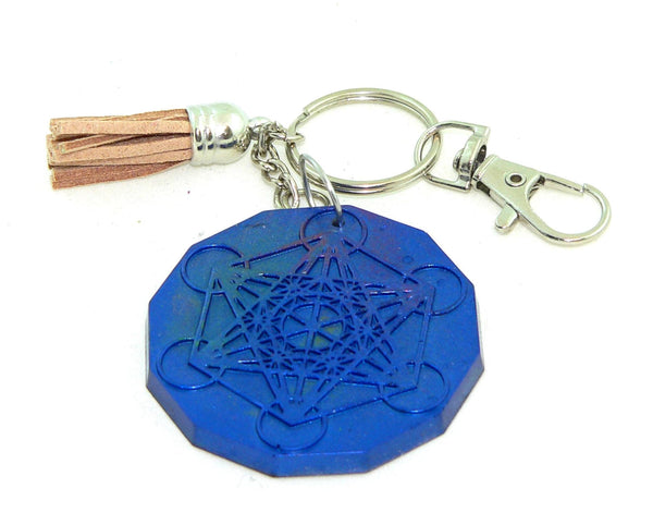 Om Yoga Chakra Resin Keychain: Spiritual Boho Accessory for Purses, Backpacks & Meditation