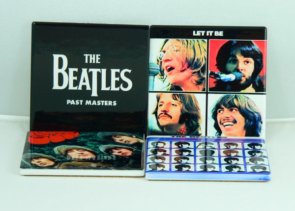 Beatles Album Ceramic Coaster Set: Retro Music Decor, Functional Home Accessories, Fan Gift