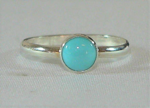 Light Green Turquoise Stack Ring SZ 6-9, Sterling Silver, Boho Southwest Style, Handmade Turquoise Jewelry, Sundance Ring