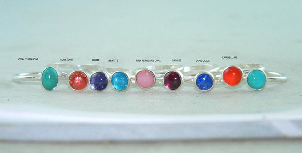 Handcrafted 6mm Carnelian Stacking Ring in Sterling Silver - Sundance Style Gemstone Jewelry