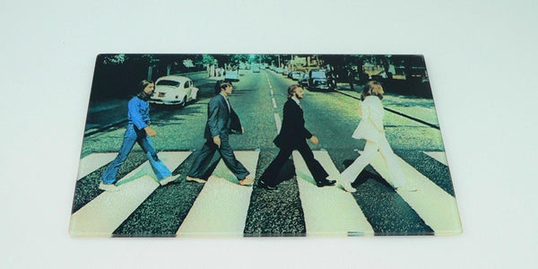 Abbey Road Beatles Tempered Glass Cutting Board: Charcuterie Platter & Serving Tray Memorabilia
