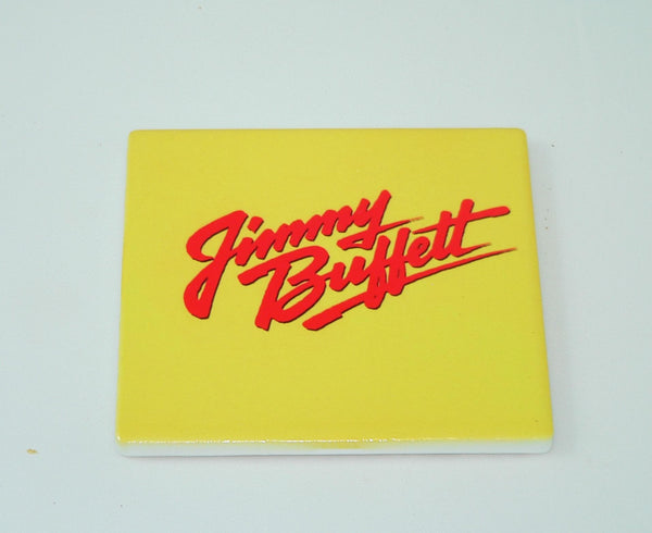 Jimmy Buffett Album Cover Ceramic Coaster Set Retro Music Lovers. 4.25”