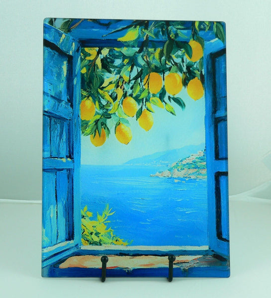 Handmade Kitchen Towel Lemon Tea Time Theme, Durable Absorbent Fabric, Housewarming Gift, Functional & Decorative