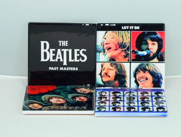 Beatles Album Ceramic Coaster Set: Retro Music Decor, Functional Home Accessories, Fan Gift