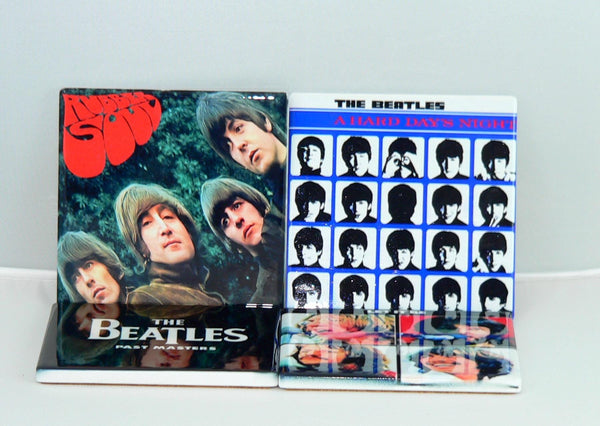 Beatles Album Ceramic Coaster Set: Retro Music Decor, Functional Home Accessories, Fan Gift