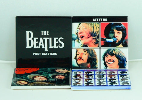 Beatles Album Ceramic Coaster Set: Retro Music Decor, Functional Home Accessories, Fan Gift