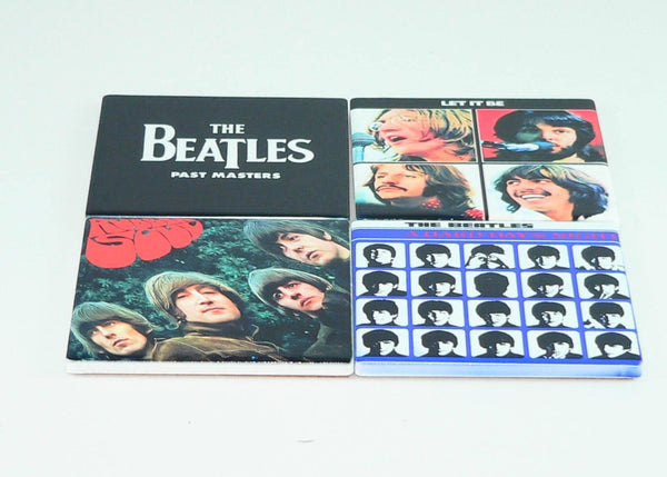 Beatles Album Ceramic Coaster Set: Retro Music Decor, Functional Home Accessories, Fan Gift
