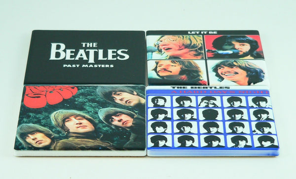 Beatles Album Ceramic Coaster Set: Retro Music Decor, Functional Home Accessories, Fan Gift