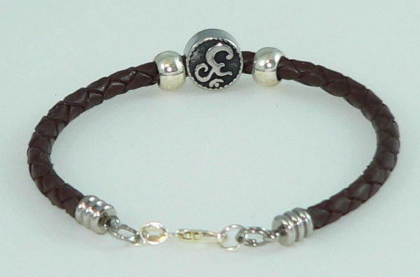 Unisex Braided stainless Steel Ohm Beaded Bracelet with Stainless Slide Beads, Handmade, Gift for her, Boho Jewelry