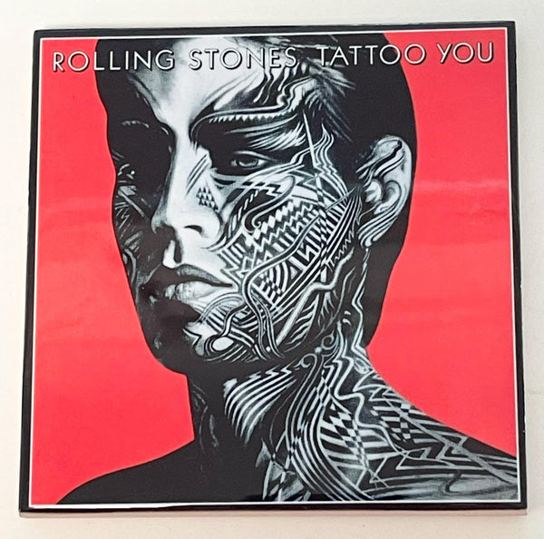 The Rolling Stones Album Ceramic Coaster Set: Retro Music Decor for Fans 4.25”