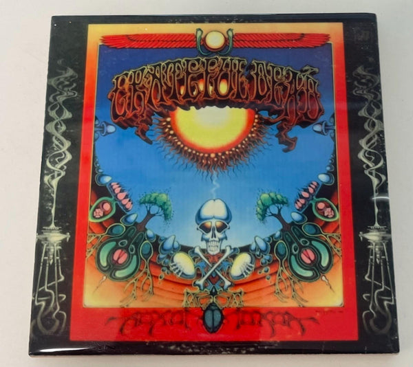 Grateful Dead Album Ceramic Coaster Set: Retro Music Decor for Fans 4.25”