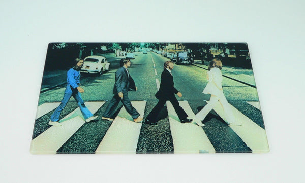 Abbey Road Beatles Tempered Glass Cutting Board: Charcuterie Platter & Serving Tray Memorabilia