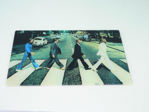 Abbey Road Beatles Tempered Glass Cutting Board: Charcuterie Platter & Serving Tray Memorabilia