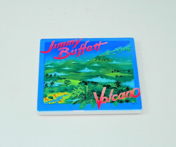 Jimmy Buffett Album Cover Ceramic Coaster Set Retro Music Lovers. 4.25”