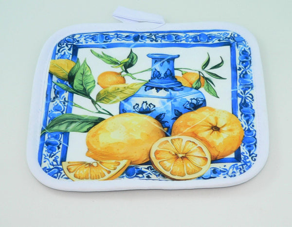 Handmade Kitchen Towel Lemon Tea Time Theme, Durable Absorbent Fabric, Housewarming Gift, Functional & Decorative