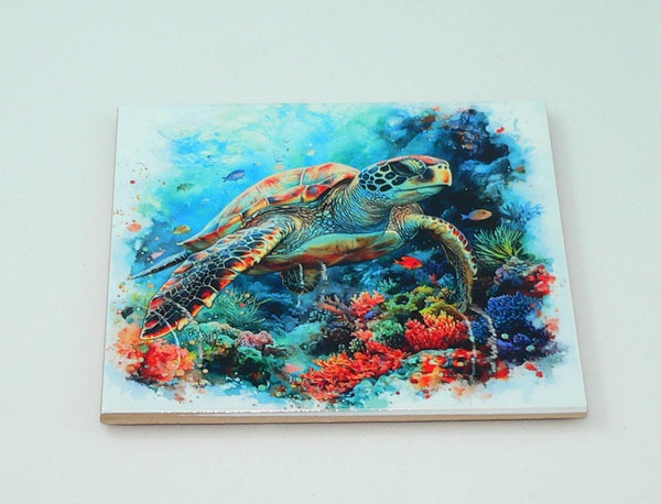 Sea Turtle Quilted Pot holder | Handmade Kitchen Decor, Sea Turtle Pot Holder