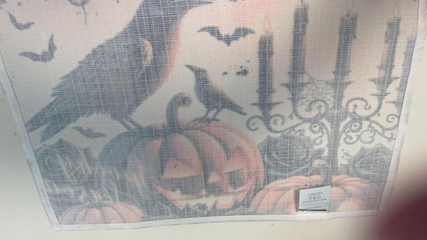 Handcrafted Halloween Placemats: Crow Gorhic Decod for Halloween Dining Tables Placemats