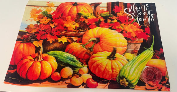 Handcrafted Autumn Harvest Placemats: Rustic Farmhouse Decor for Thanksgiving & Fall Dining Tables Placemats