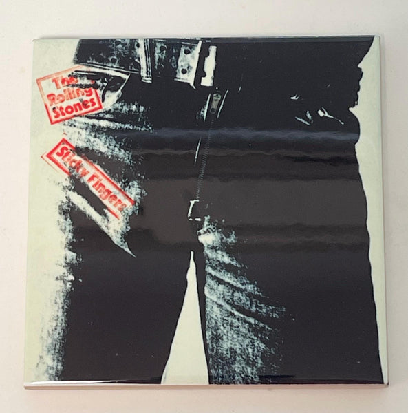 The Rolling Stones Album Ceramic Coaster Set: Retro Music Decor for Fans 4.25”
