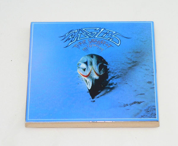 The Eagles Album Ceramic Coaster Set: Retro Music Decor for Fans 4.25” The Eagels Coasters