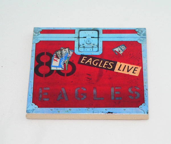 The Eagles Album Ceramic Coaster Set: Retro Music Decor for Fans 4.25” The Eagels Coasters