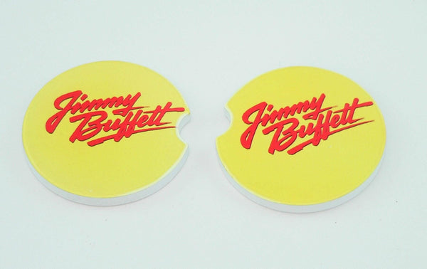 Jimmy Buffet Album Cover Car Coasters: Sandstone Drink Holders for Music Lovers | Unique Cupholder Accessories Gift