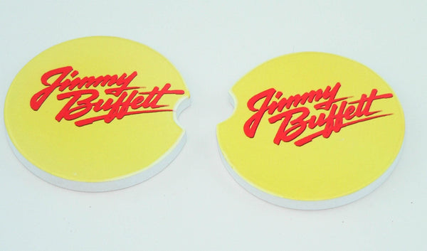 Jimmy Buffet Album Cover Car Coasters: Sandstone Drink Holders for Music Lovers | Unique Cupholder Accessories Gift