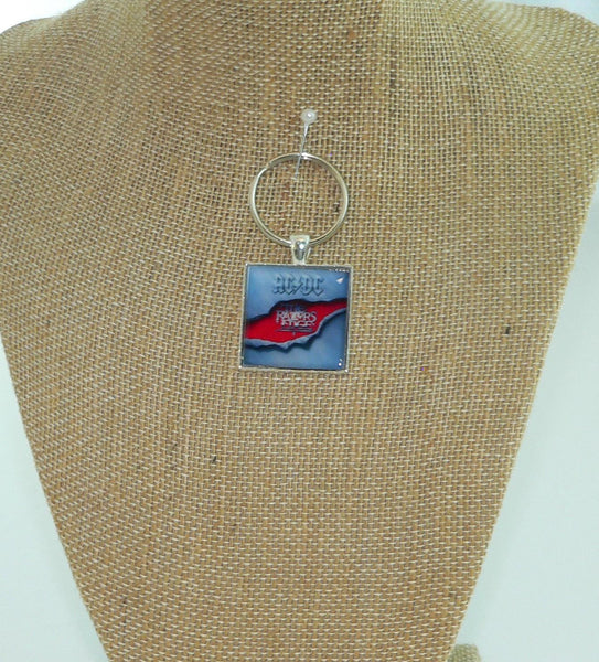 AC/DC The Razors Edge Album Cover Necklace or Keychain: Rock Music Jewelry for Pop Culture Fans