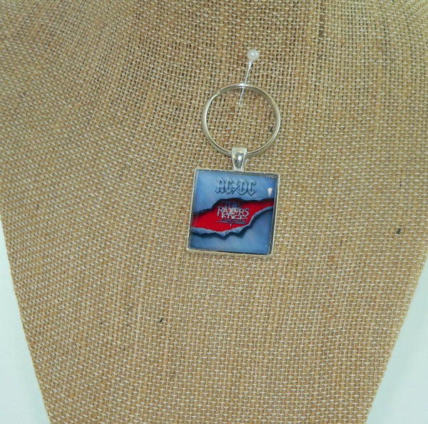 AC/DC The Razors Edge Album Cover Necklace or Keychain: Rock Music Jewelry for Pop Culture Fans
