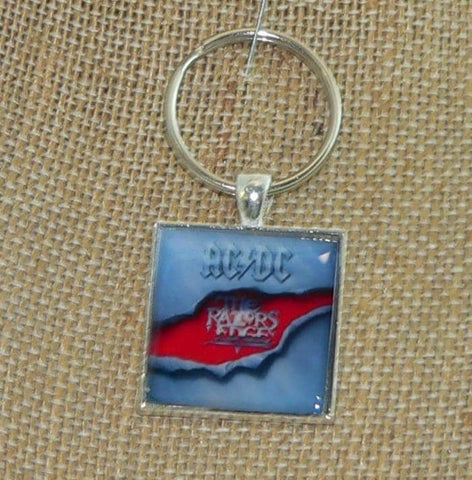 AC/DC The Razors Edge Album Cover Necklace or Keychain: Rock Music Jewelry for Pop Culture Fans