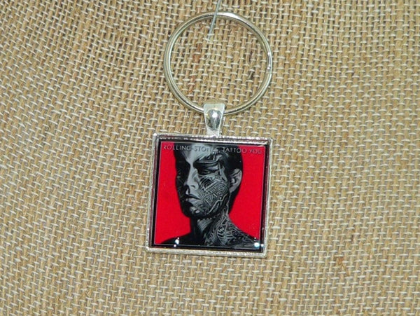 Rolling Stones Tattoo You Album Necklace or Keychain: Iconic Rock Music Accessory for Fans