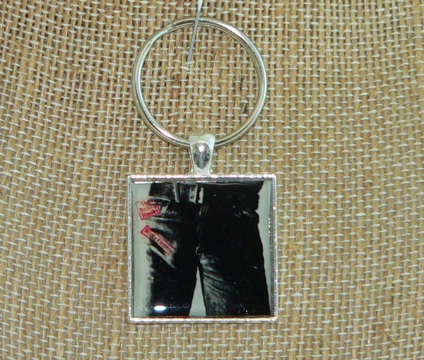 Rolling Stones Sticky Fingers Album Necklace or Keychain: Iconic Rock Music Accessory for Fans