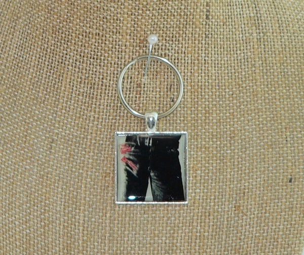 Rolling Stones Sticky Fingers Album Necklace or Keychain: Iconic Rock Music Accessory for Fans