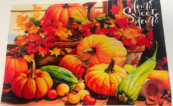 Handcrafted Autumn Harvest Placemats: Rustic Farmhouse Decor for Thanksgiving & Fall Dining Tables Placemats