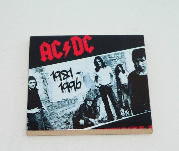 ACDC Album Ceramic Coaster Set | Retro Music Decor for Fans | Rock N' Roll Coasters | Vintage Album Art | Ceramic Bar Accessories