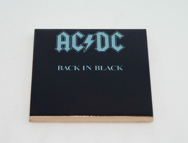 ACDC Album Ceramic Coaster Set | Retro Music Decor for Fans | Rock N' Roll Coasters | Vintage Album Art | Ceramic Bar Accessories