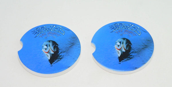 Handmade Eagles Album Cover Car Coasters Sandstone Set of 2