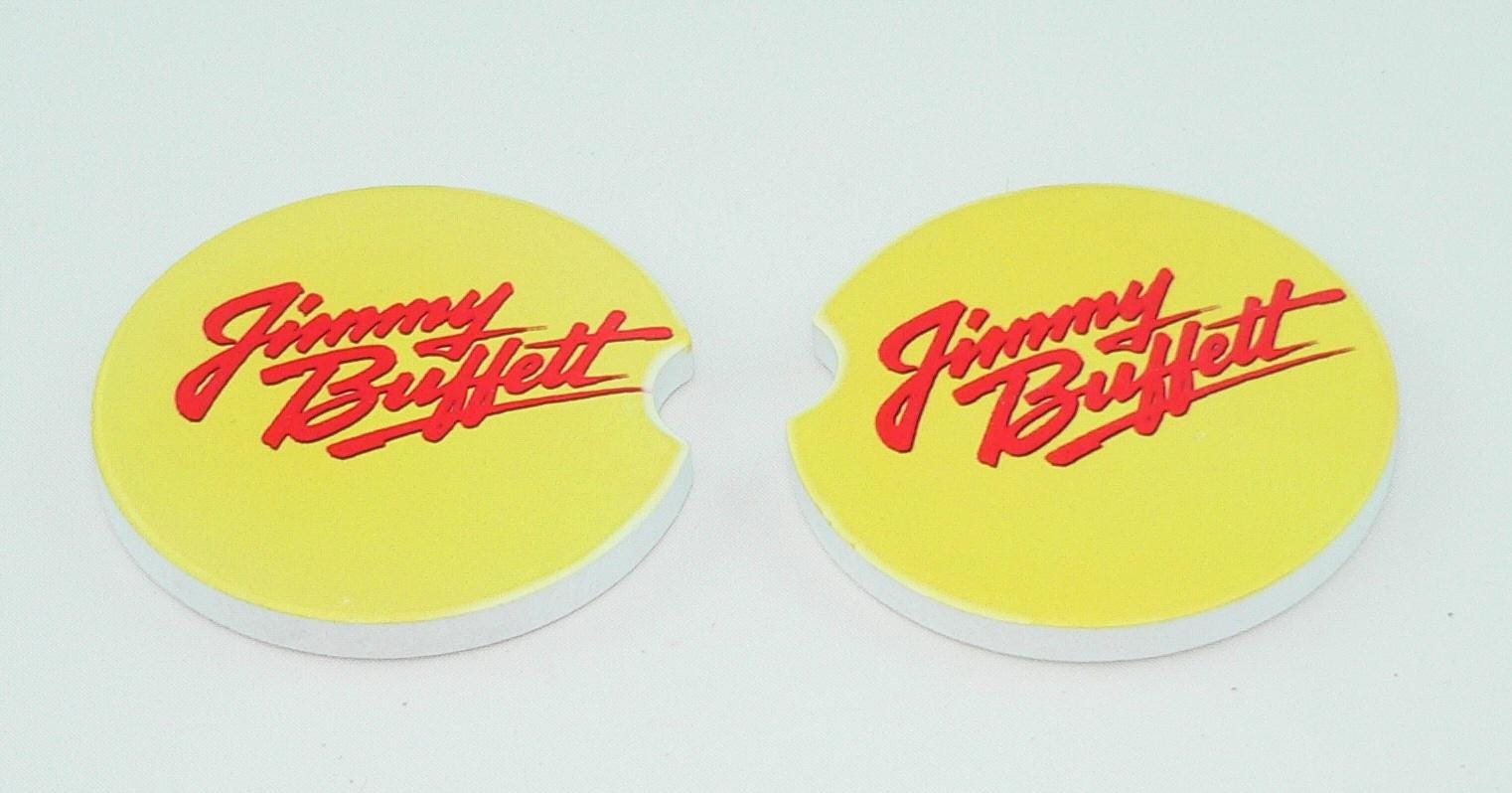 Jimmy Buffet Album Cover Car Coasters: Sandstone Drink Holders for Music Lovers | Unique Cupholder Accessories Gift