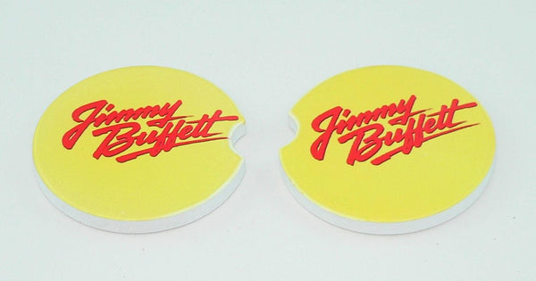 Jimmy Buffet Album Cover Car Coasters: Sandstone Drink Holders for Music Lovers | Unique Cupholder Accessories Gift