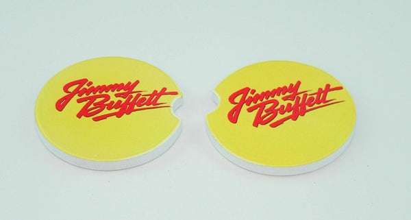 Jimmy Buffet Album Cover Car Coasters: Sandstone Drink Holders for Music Lovers | Unique Cupholder Accessories Gift